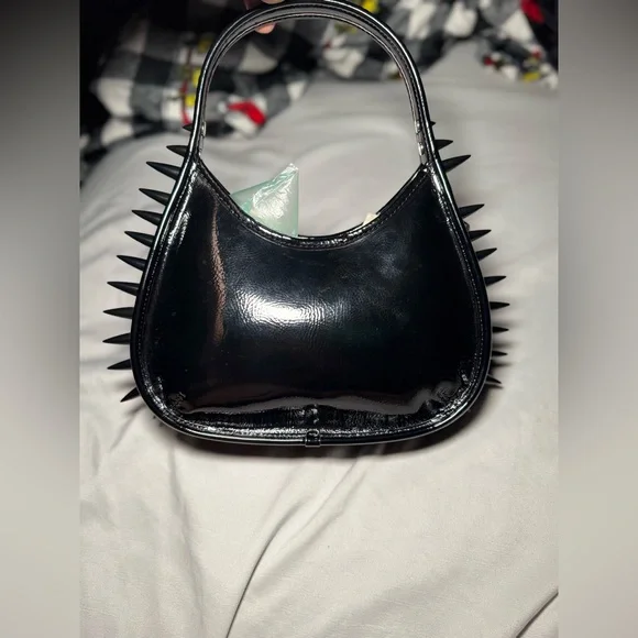 Coachtopia Crinkle Patent Coachtopia Leather With Spikes All Over Ergo - Picture 6 of 8